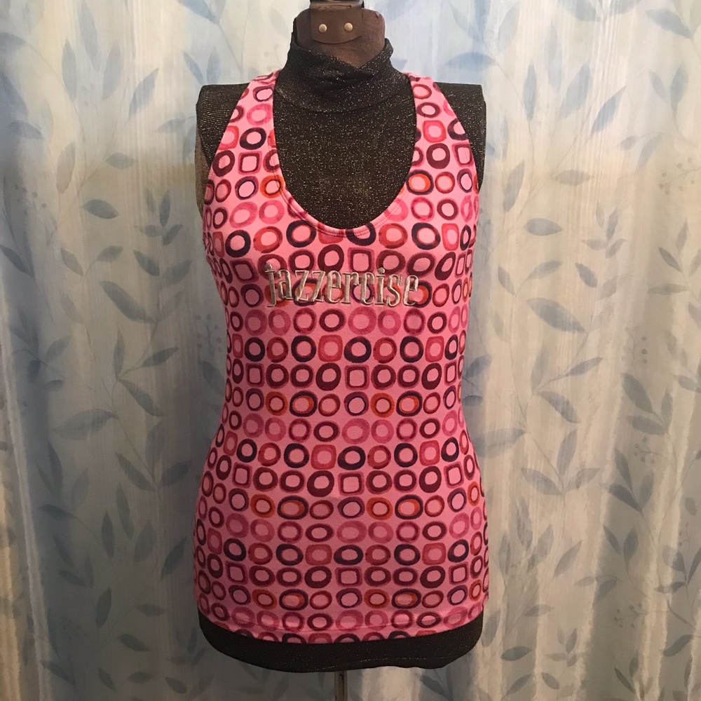 Jazzercise Athletic Top with built-in shelf bra, size M